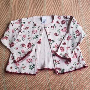 Vintage Gymboree Portabello Road Floral Cardigan Sz. 18-24 Months